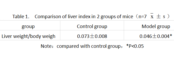 Mouse Model for Hepatic Fibrosis (HF)